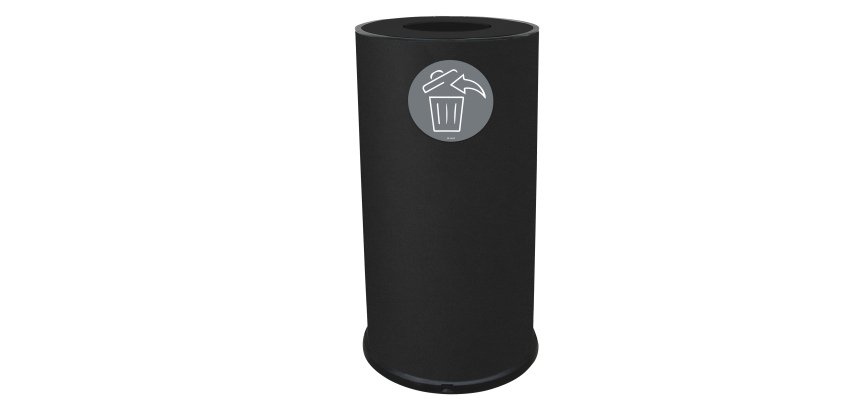 Contenitore per raccolta differenziata - 1 scomparto - 70 L - nero - Stilcasa