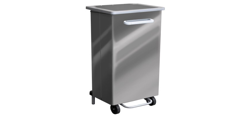 Contenitore a pedale Gastro - 90 L - acciaio lucido - Stilcasa