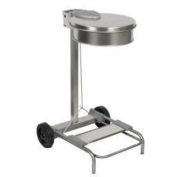 Carrello portasacco - 54,6x60xH94cm - con ruote - 110L - acciaio inox - Stlcasa