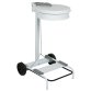 Carrello portasacco - 54,6x60xH94cm - con ruote - 110L - acciaio - bianco - Stlcasa