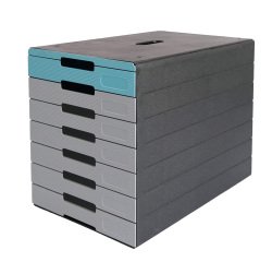 Cassettiera Idealbox Pro 7 - 7 cassetti - 36,5 x 32,2 x 25 cm - azzurro - Durable