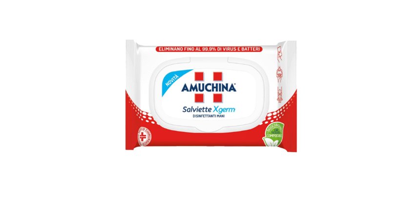 Salvietta disinfettante mani Xgerm - Amuchina - busta 20 pezzi