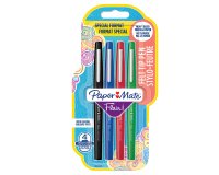 Pennarello Flair Nylon - punta feltro - 1,10mm - colori assortiti Classic - Papermate - conf. 4 pezzi