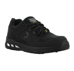 Calzatura bassa da lavoro Ecofitz S1P LOW - numero 46 - maglia riciclata - nero - Safety Jogger
