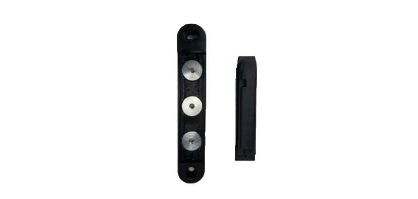 Terminale a muro per testina Rondo Tensa - magnetico - 2,2x12,5cm - nero - Studio T