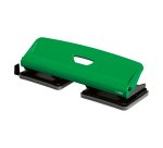 Perforatore 740 -  max 25 fogli - 4 fori fissi - verde - Lebez