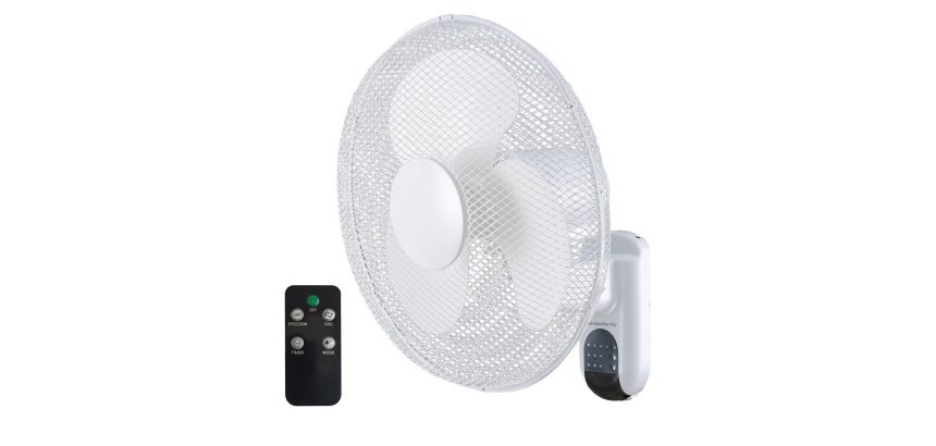 Ventilatore WallFan40 - da parete - 3 velocità - 40 W - diametro 40 cm - 41,3 x 45,9 x 27,6 cm - Melchioni family