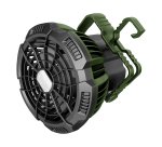 Ventilatore portatile - da campeggio - con luce LED - diametro 10 cm - 16 x 14 x 16,5 cm - Melchioni family