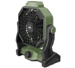 Ventilatore portatile - da campeggio - con luce LED - diametro 12 cm - 25,5 x 21 x 11,5 cm - Melchioni family