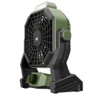 Ventilatore portatile - da campeggio - con luce LED - diametro 12 cm - 25,5 x 21 x 11,5 cm - Melchioni family