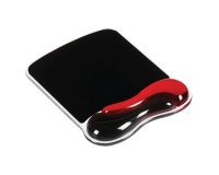 En_tappetino duo gel -  per mouse - rosso/fumo -