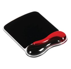 Tappetino Duo Gel -  per mouse - rosso/fumo - Kensington