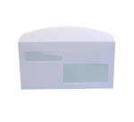 Busta doppia finestra - lembo gommato - 11,5 x 22,7 cm - 80 gr - bianco - Blasetti - conf. 500 pezzi