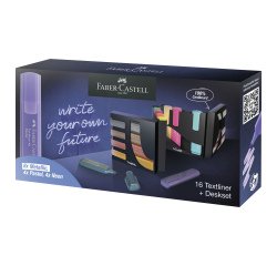 Set da scrivania evidenziatori Textliner 46 - punta a scalpello - tratto 1,0-3,0-5,0 mm - colori assortiti - Faber-Castell - conf. 16 pezzi