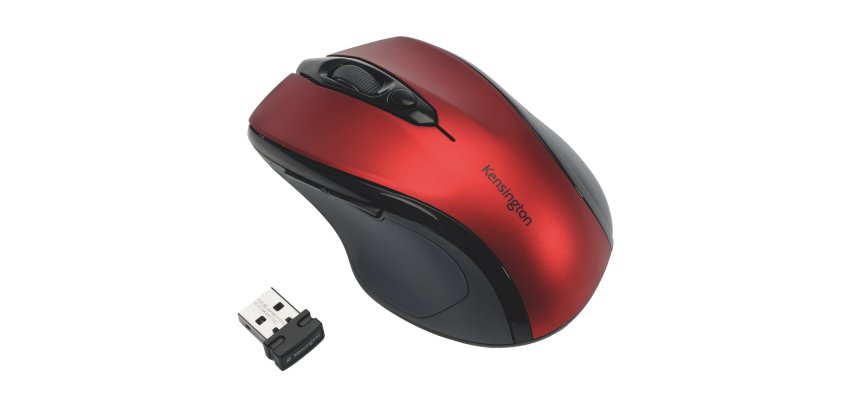 Mouse Pro Fit di medie dimensioni - wireless - rosso rubino - Kensington