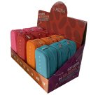 Astuccio 2 zip Monocromo -  21 x 5 x 9 cm - silicone/poliestere - colori assortiti - Pigna