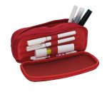 Astuccio 2 zip Monocromo -  21 x 5 x 9 cm - silicone/poliestere - colori assortiti - Pigna