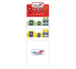 Espositore da terra Mini - con piatti e bicchieri Reuse - giallo/verde - Dopla