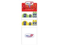Espositore da terra Mini - con piatti e bicchieri Reuse - giallo/verde - Dopla