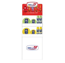 Espositore da terra Mini - con piatti e bicchieri Reuse - giallo/verde - Dopla