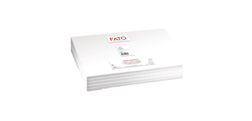 Tovaglia - carta riciclata - 30 x 40 cm - Easy Ecolabel - bianco - Fato - conf. 480 pezzi