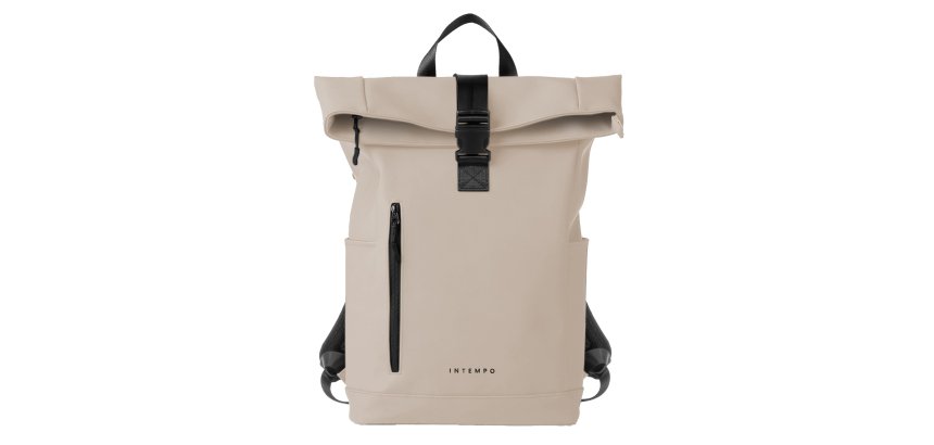 Zaino Roll-top Drop - 30 x 42 x 14 cm - gomma - crema - In Tempo