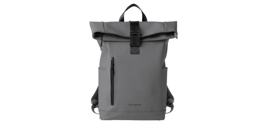 Zaino Roll-top Drop - 30 x 42 x 14 cm - gomma - grigio - In Tempo