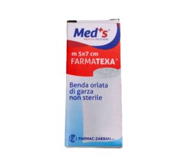 Benda di garza orlata - 7 cm x 5 mt - Med's - conf. 12 pezzi