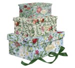 Set scatole regalo - fantasia Flowers - dimensioni assortite - cartoncino - Pigna - conf. 3 pezzi