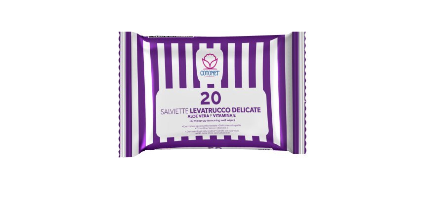 Salvietta struccante Delicate - Cotonet - conf. 20 pezzi