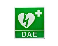 Cartello da muro - DAE - per defibrillatore - 34 x 36 cm - PVS