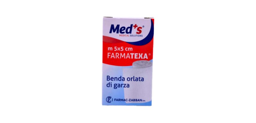 Benda di garza orlata - 5 cm x 5 mt - Med's - conf. 12 pezzi