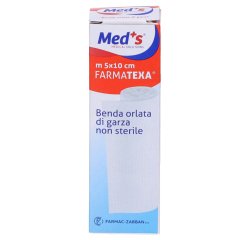 Benda di garza orlata - 10 cm x 5 mt - Med's - conf. 12 pezzi