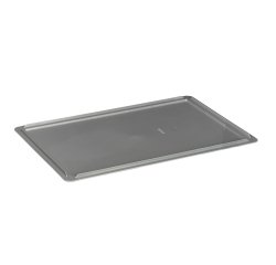 Coperchio per cassa industriale Europa - 60 x 40 x 2 cm - PP - grigio - Mobil Plastic
