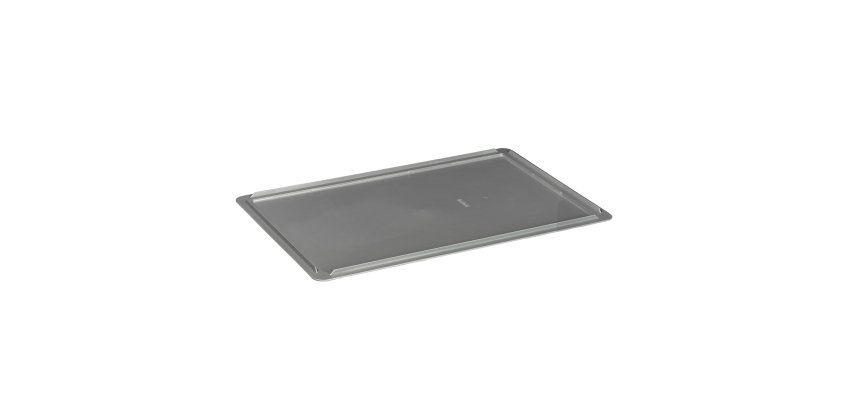 Coperchio per cassa industriale Europa - 60 x 40 x 2 cm - PP - grigio - Mobil Plastic