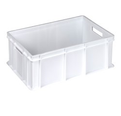 Cassa alimentare Europa - 60 x 40 x 22 cm - 42 L - HDPE - neutro - Mobil Plastic