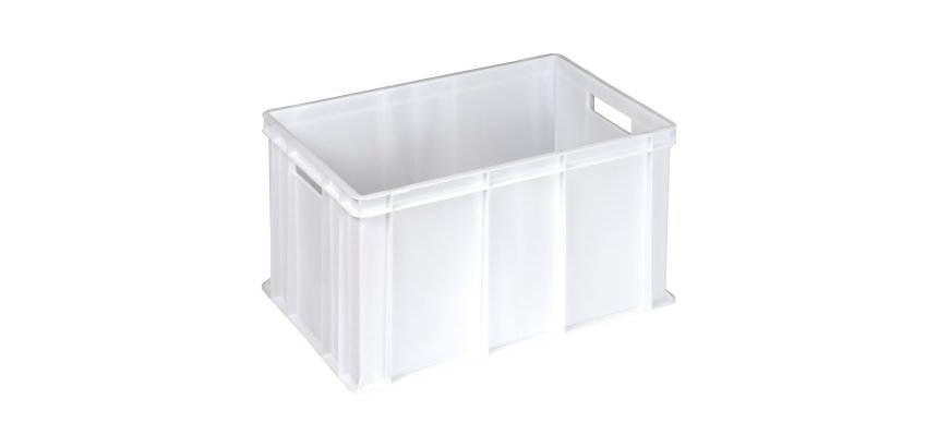 Cassa alimentare Europa - 60 x 40 x 32 cm - 64 L - HDPE - neutro - Mobil Plastic