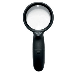 Lente di ingrandimento 1137 - diametro 7,5 cm - con led - nero - Lebez