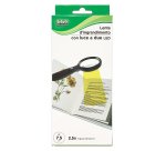 Lente di ingrandimento 1137 - diametro 7,5 cm - con led - nero - Lebez