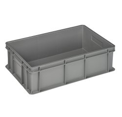 Cassa industriale Europa - 60 x 40 x 17 cm - 32 L - PP - grigio - Mobil Plastic