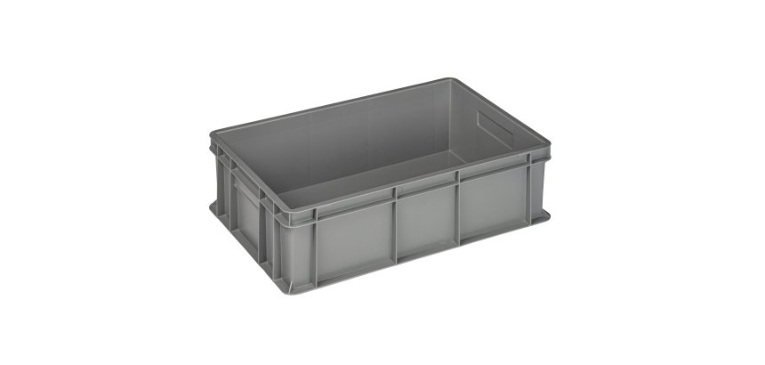 Cassa industriale Europa - 60 x 40 x 17 cm - 32 L - PP - grigio - Mobil Plastic