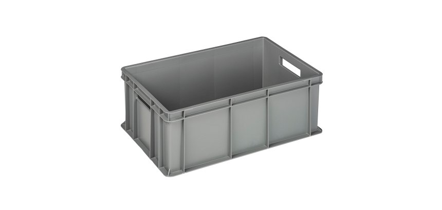 Cassa industriale Europa - 60 x 40 x 22 cm - 42 L - PP - grigio - Mobil Plastic