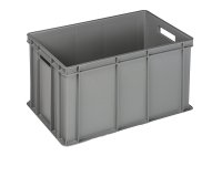 Cassa industriale Europa - 60 x 40 x 32 cm - 64 L - PP - grigio - Mobil Plastic