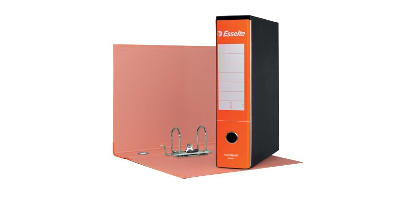 Registratore Essentials G75 - dorso 8 cm - protocollo 23 x 33 cm - arancione - Esselte