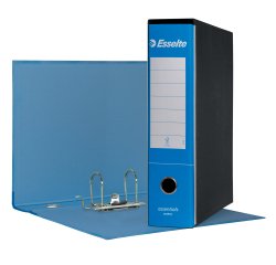Registratore Essentials G75 - dorso 8 cm - protocollo 23x33 cm - azzurro - Esselte
