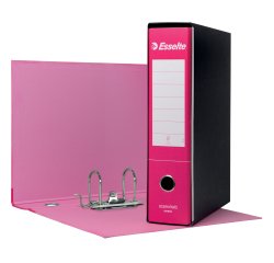 Registratore Essentials G75 - dorso 8 cm - protocollo 23 x 33 cm - fucsia - Esselte