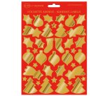 Stickers adesivi fustellati - motivi natale - oro - Rex Sadoch