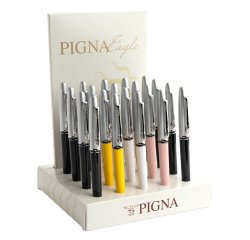 Penna sfera Eagle - punta M - colori assortiti - Pigna - display 20 pezzi