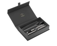 Gift Set IM Stainless Steel Edition CT - sfera + stilografica - punta media - acciaio - Parker