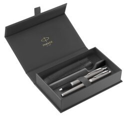 Gift Set IM Stainless Steel Edition CT - sfera + stilografica - punta media - acciaio - Parker